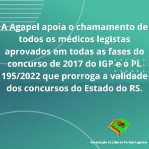 A Agapel apoia o chamamento de todos os médicos legistas